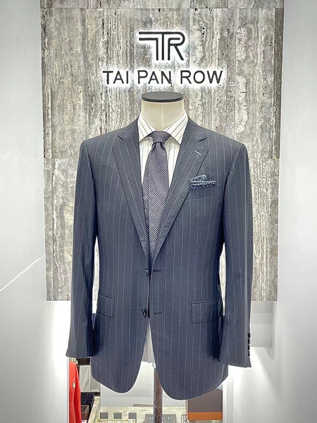 Product Showcase: Soft-Grey "Super 170s" Pinstriped Wool Jacket