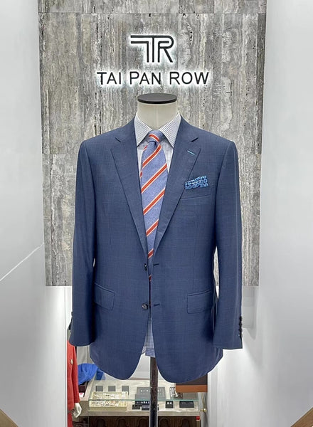 Product Showcase: Navy Blue Soft Checkered "Super 170s" Wool Jacket