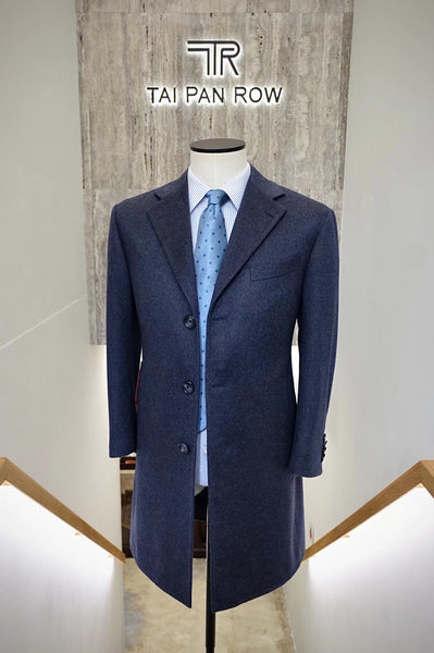 Product Showcase: Navy 3-Button Pure Cashmere Overcoat