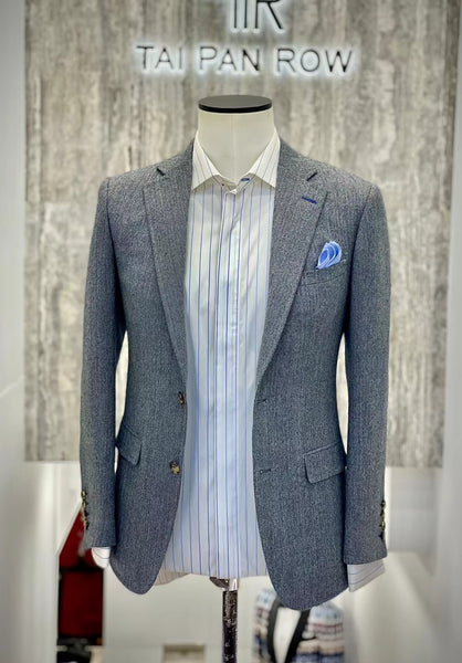 Product Showcase: Soft-Grey Herringbone Flannel Jacket