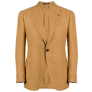 Harrisons Mustard Wool + Linen Notch Lapel Sport Coat