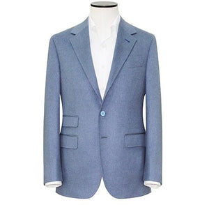 Steel Blue 3/2 roll Pure Cashmere Sport Coat