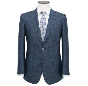 Slim-Fit Patriot Blue Sharkskin Wool-Blend Sport Coat