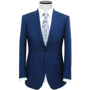 Slim-Fit Navy Blue Wool-Blend Hopsack Blazer