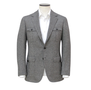 Grey Pure Cashmere Hunting Jacket